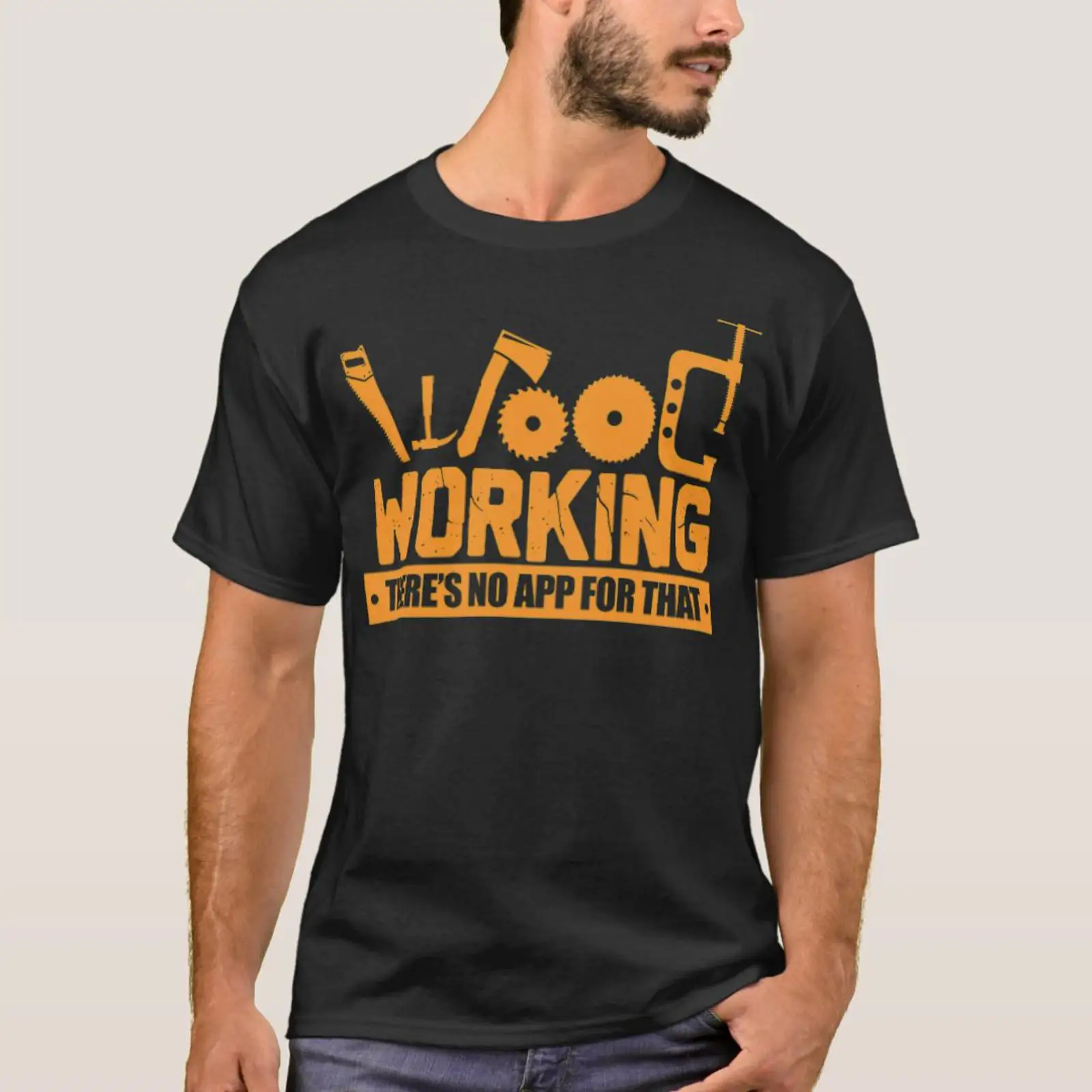 Woodworking Design App - Kaos Vintage Bergaya Vintage yang Dicuci,