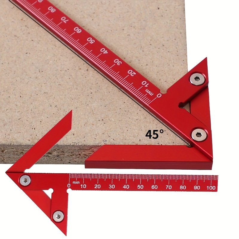Woodworking Essentials - Penggaris Penanda Sudut 45/90 Derajat, Penggaris