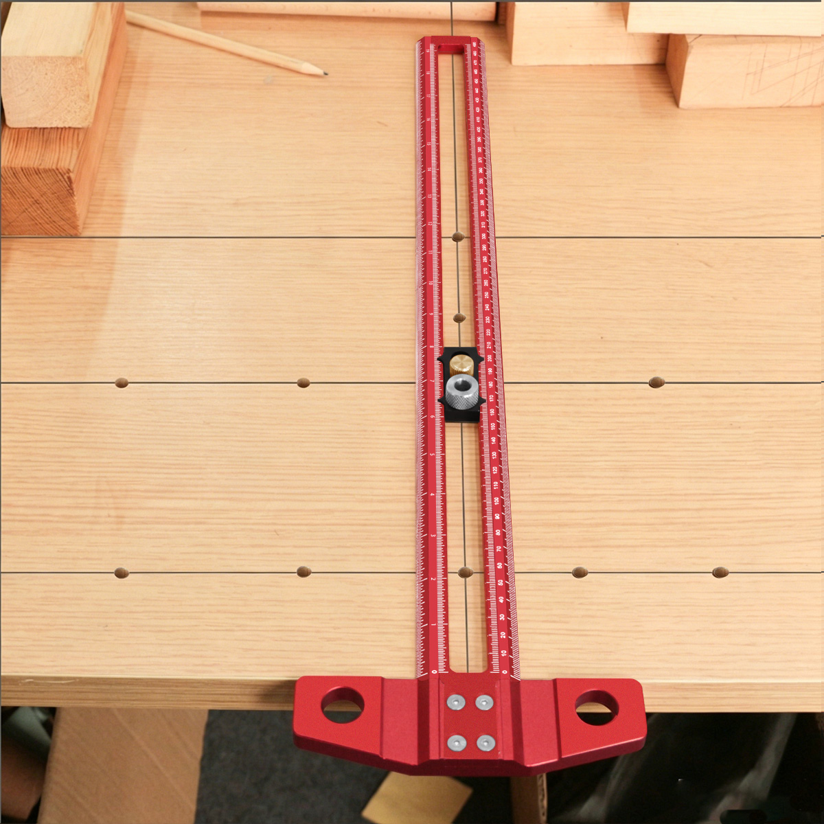 Woodworking Marking Gauge - Penggaris T-Square untuk Pertukangan Kayu, Penggaris