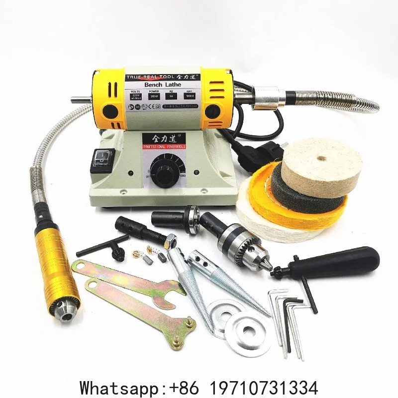 Woodworking Lathe Machine - Mesin Poles 110V/220V 350W DIY untuk