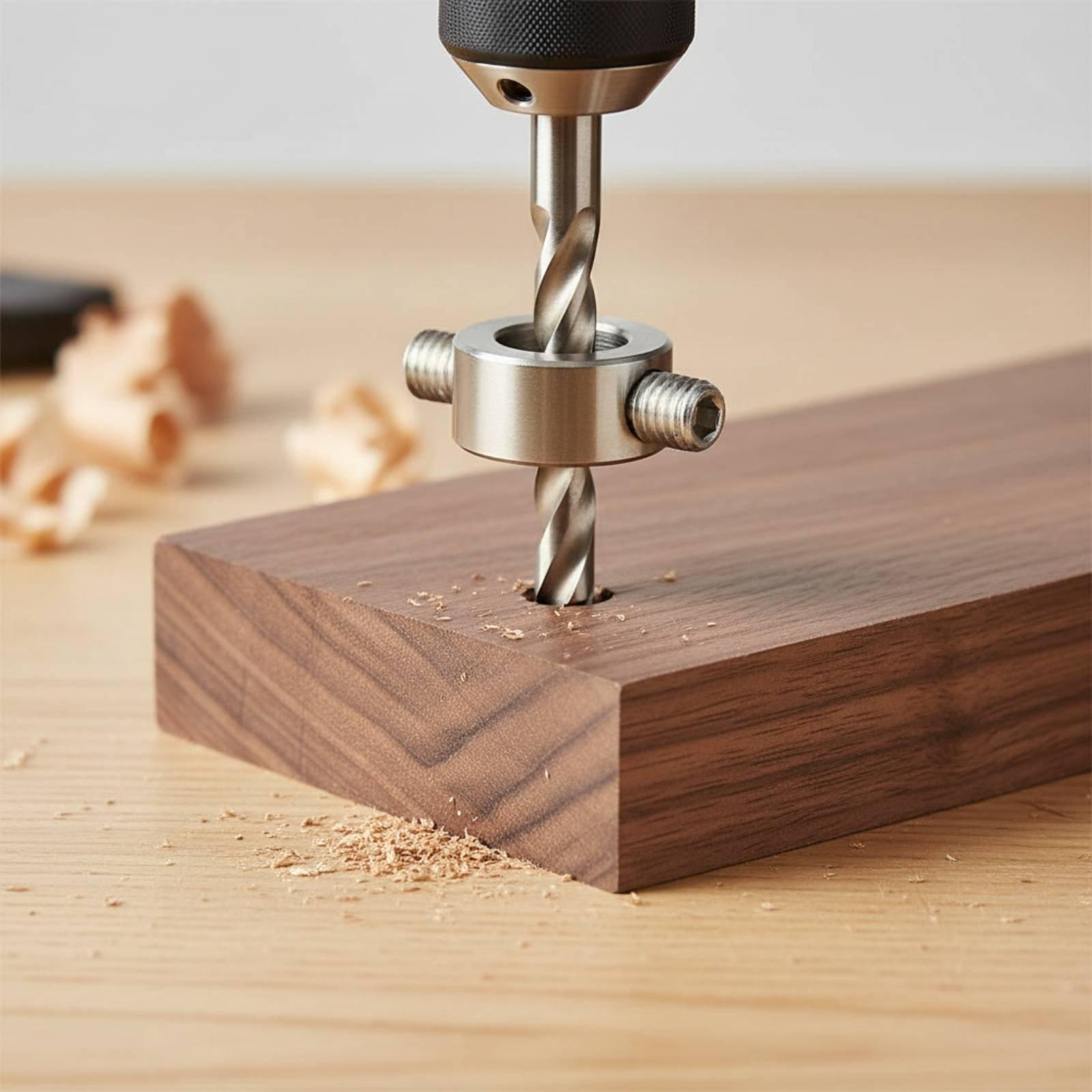 Woodworking Workshop Design - Alat Penghenti Pengeboran dengan Desain Sekrup