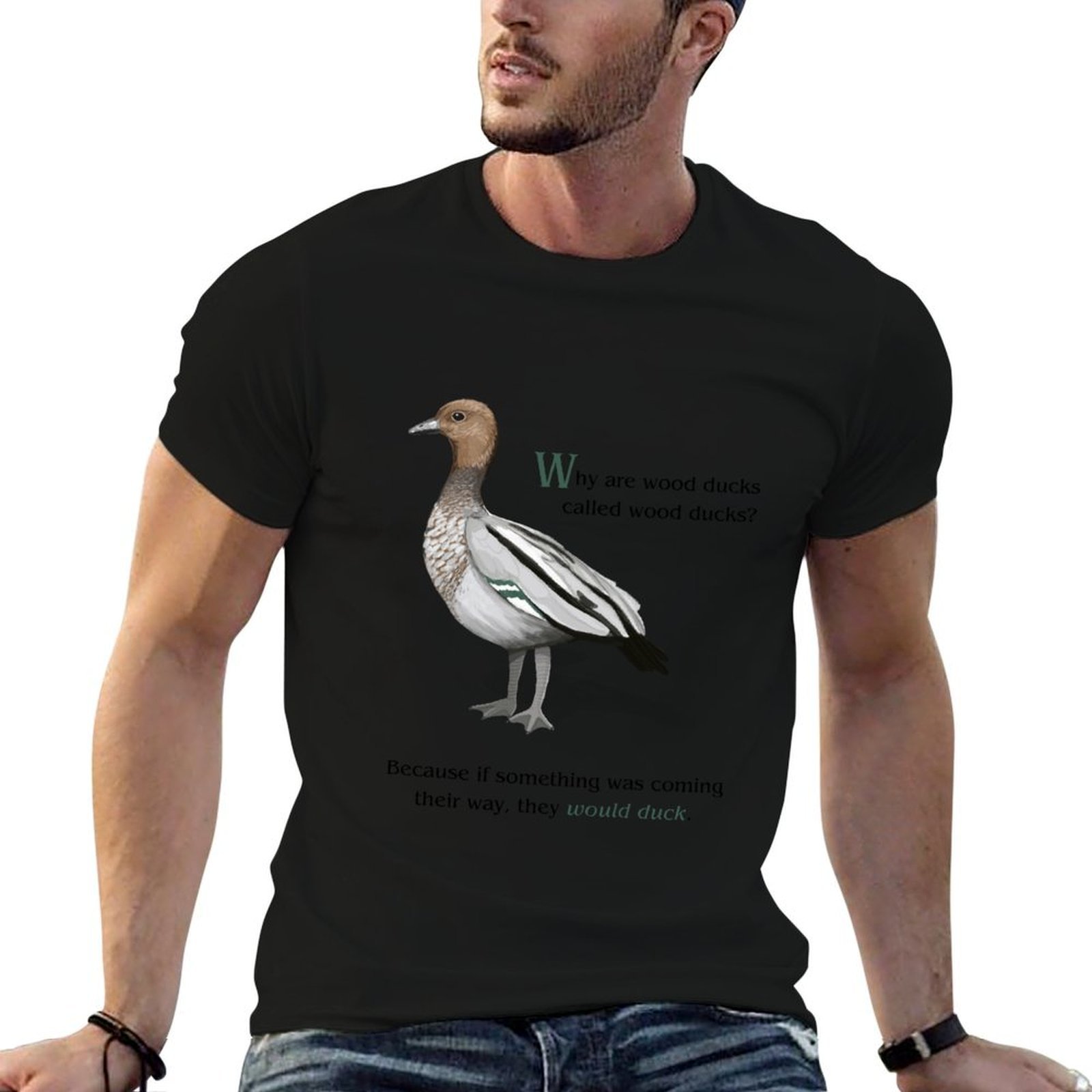 Woodworking Jokes - Kaos Lucu Australian Wood Duck, Kaos