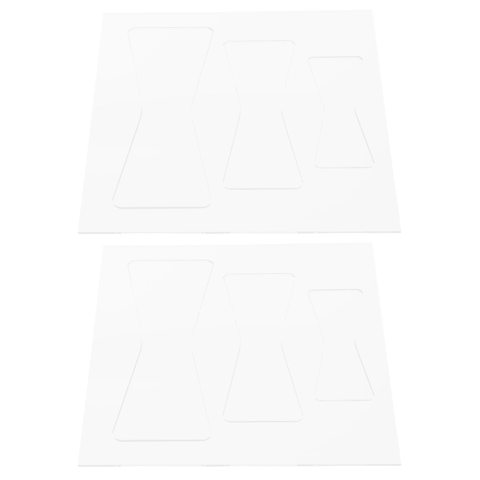 Woodworking Router Templates - 2Pcs Set Template Akrilik untuk Kerajinan