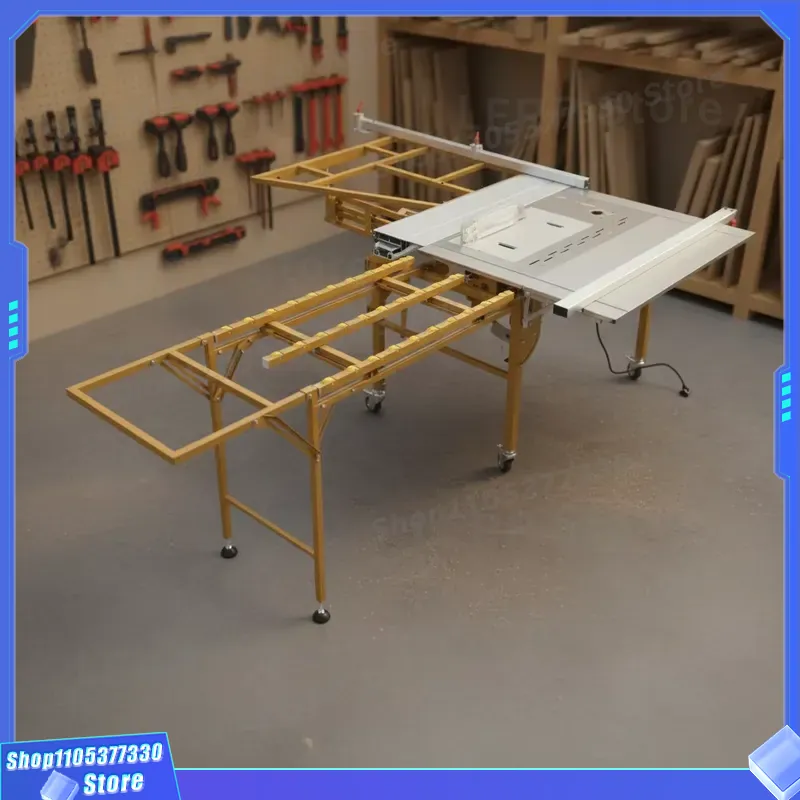 Woodworking Workshop Design - Mesin Gergaji Meja Geser Portabel untuk