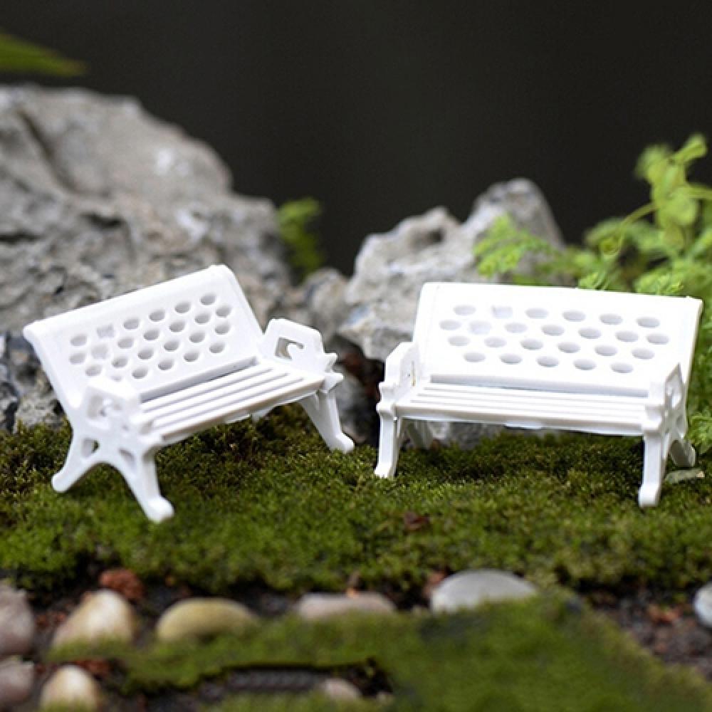 2 Buah Bangku Kursi Taman Mini - Woodworking Resin ulasan dan harga