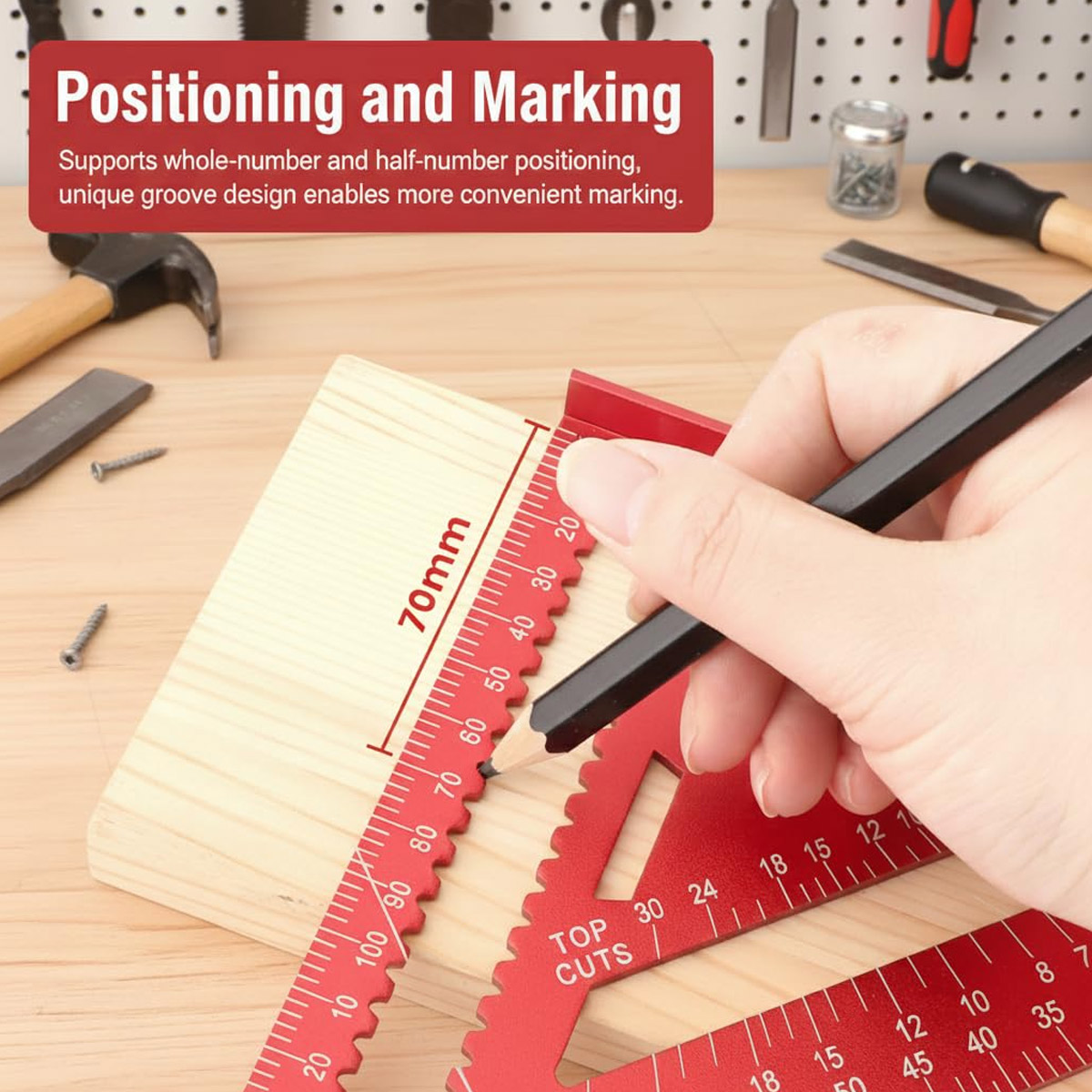 Penggaris Segitiga Presisi Tin - Woodworking Essentials ulasan dan harga