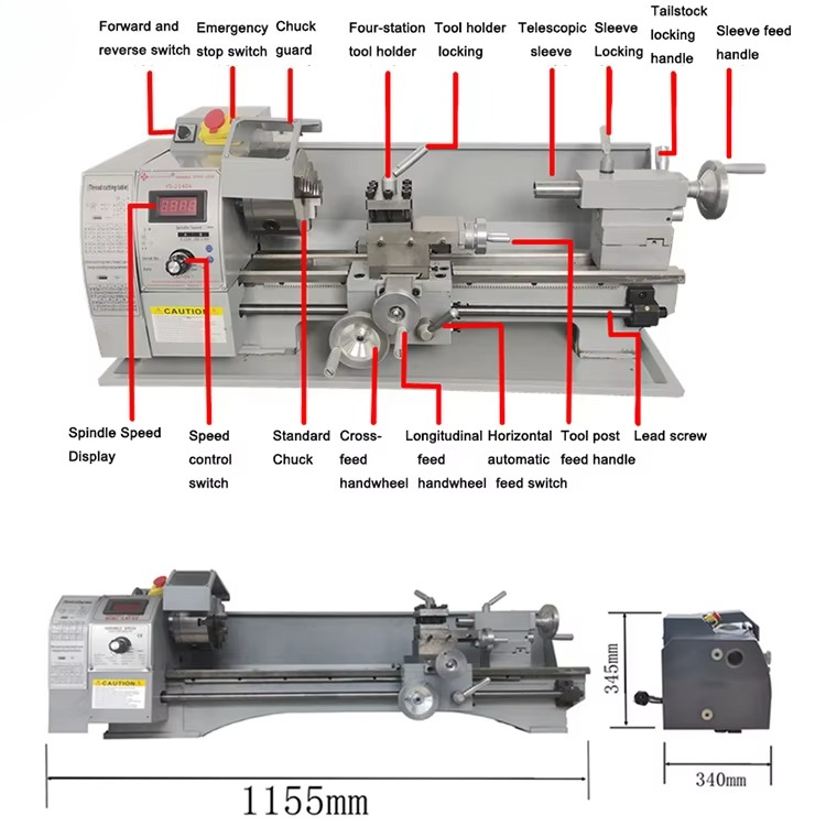 Mesin Bubut Kayu untuk Pembuat - Woodworking Lathe Machine ulasan dan harga