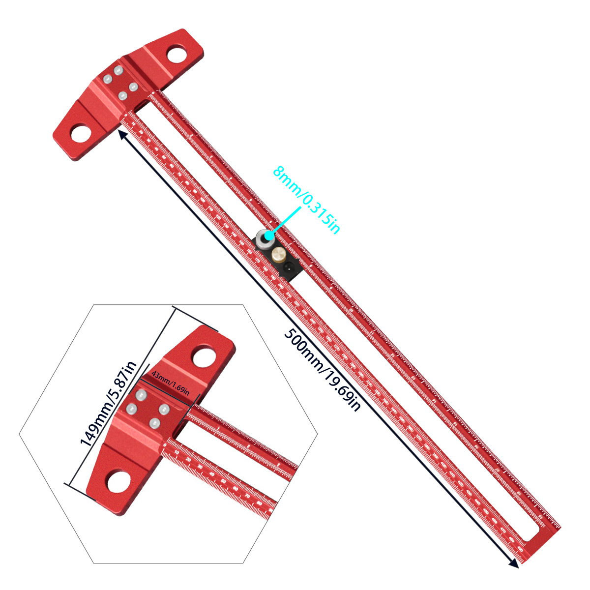 Penggaris T-Square untuk Pertu - Woodworking Marking Gauge ulasan dan harga