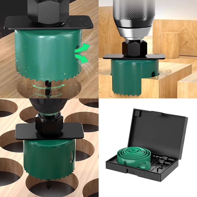 19/8/5PCS Set Mata Bor Lubang  - Woodworking Essentials ulasan dan harga