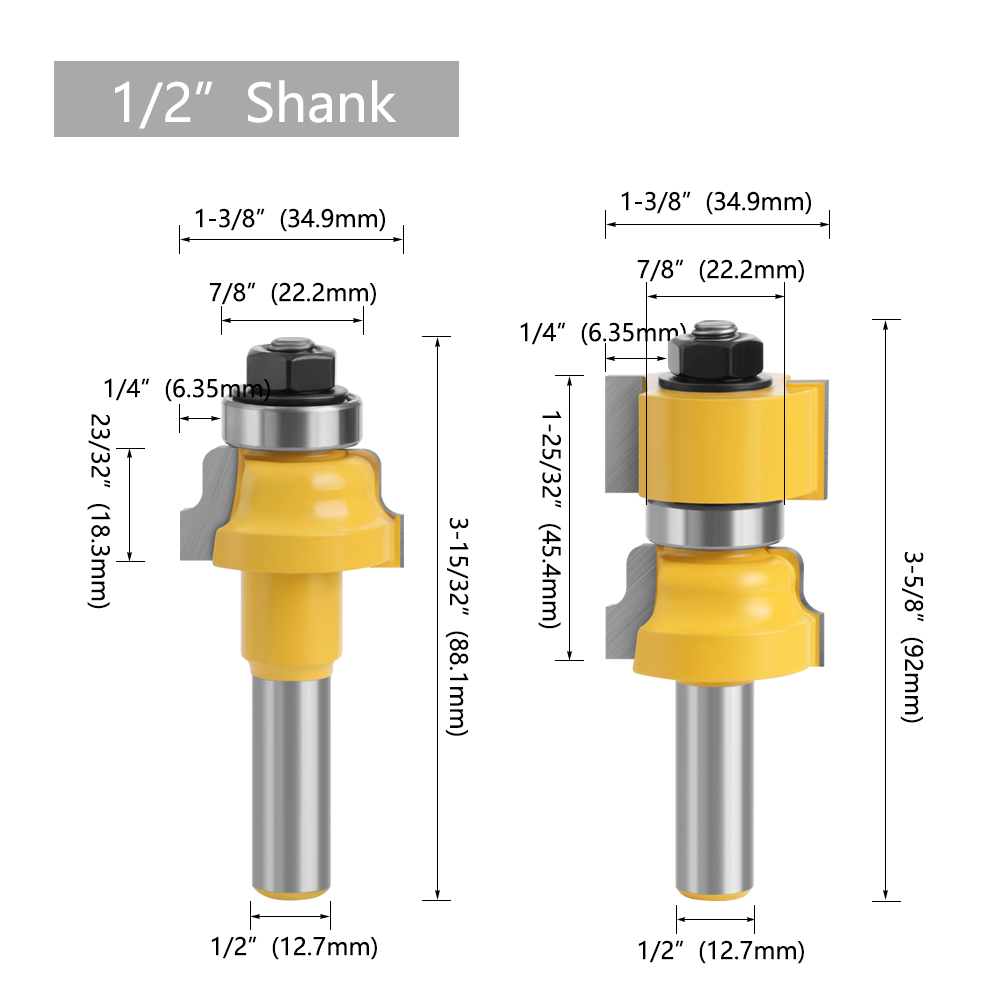 LAVIE 2 buah 12mm 1/2 inci bat - Woodworking Manufacturing ulasan dan harga