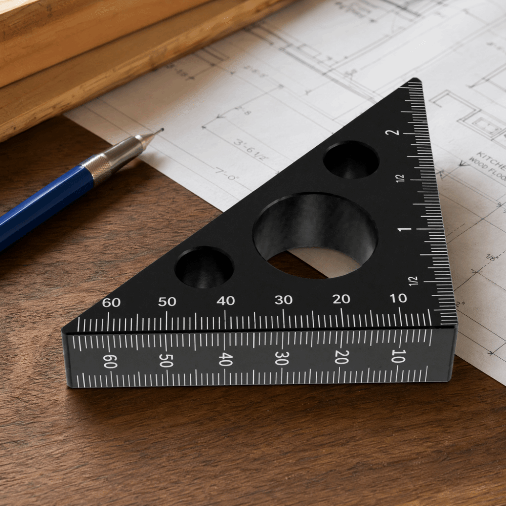 Penggaris Segitiga Paduan Alum - Woodworking Workshop Layout ulasan dan harga